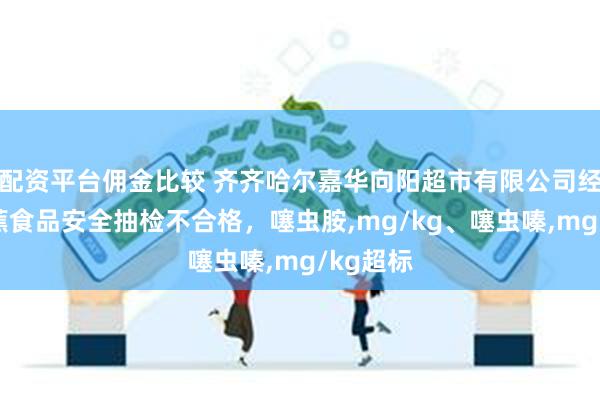 配资平台佣金比较 齐齐哈尔嘉华向阳超市有限公司经营的香蕉食品安全抽检不合格，噻虫胺,mg/kg、噻虫嗪,mg/kg超标